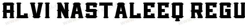 Alvi Nastaleeq Regul字体转换